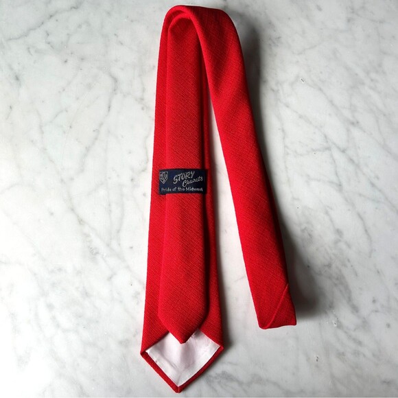 Vintage Nebraska Cornhusker Neck Tie Red White Embroidered N by Story Cravats - Picture 4 of 6